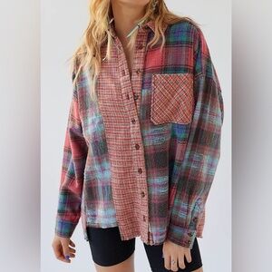Urban Outfitters BDG Vintage Robbie Spiced Flannel Plaid Button down size small